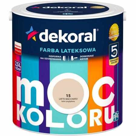 SAMCHEM AKRYLIT W LATTE MACCHIATO 2.5L DEKORAL Farby AKRYLIT W / MOC KOLORU LATTE MACCHIATO 2.5LW 2021 roku seria kolorowych SAMCHEM AKRYLIT W LATTE MACCHIATO 2.5L DEKORAL Farby AKRYLIT W / MOC KOLORU LATTE MACCHIATO 2.5LW 2021 roku seria kolorowych