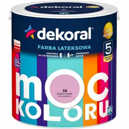 SAMCHEM AKRYLIT W RÓŻANY KWARC 2.5L DEKORAL Farby AKRYLIT W / MOC KOLORU RÓŻANY KWARC 2.5LW 2021 roku seria kolorowych farb SAMCHEM AKRYLIT W RÓŻANY KWARC 2.5L DEKORAL Farby AKRYLIT W / MOC KOLORU RÓŻANY KWARC 2.5LW 2021 roku seria kolorowych farb
