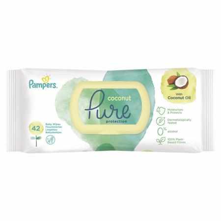 SAMCHEM Chusteczki Pampers Coconut Pure Protection 42szt PAMPERS Strona główna Chusteczki Pampers Coconut Pure Protection 42