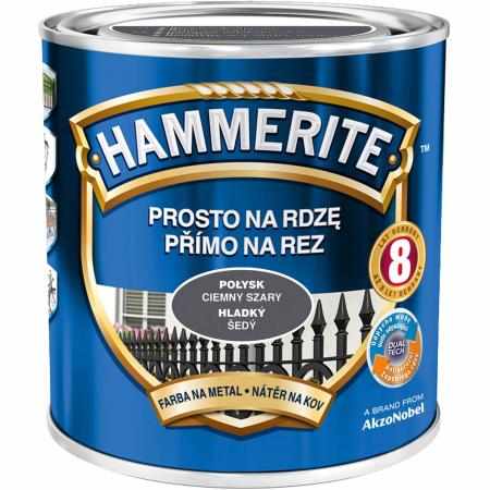 SAMCHEM HAMMERITE 0.7L POŁYSK CIEMNY SZARY Hammerite Emalie do metalu, drewna i betonu. Emalia antykorozyjna bezpośrednio na