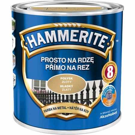 SAMCHEM HAMMERITE 0.7L POŁYSK ZŁOTY Hammerite Emalie do metalu, drewna i betonu. Emalia antykorozyjna bezpośrednio na rdzę: 