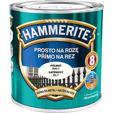 SAMCHEM HAMMERITE 0.7L PÓŁMAT BIAŁY Hammerite Emalie do metalu, drewna i betonu. Emalia antykorozyjna bezpośrednio na rdzę: 