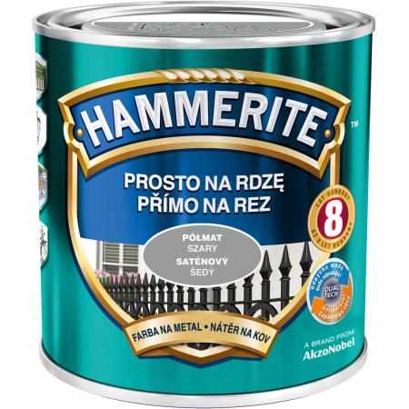 SAMCHEM HAMMERITE 0.7L PÓŁMAT SZARY Hammerite Emalie do metalu, drewna i betonu. Emalia antykorozyjna bezpośrednio na rdzę: 