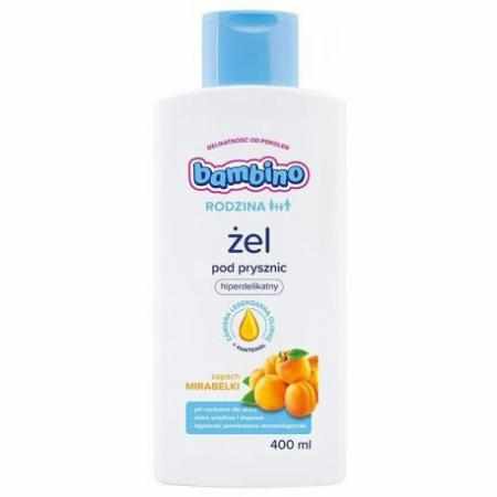 SAMCHEM Bambino Rodzina żel pod prysznic hiperdelikatny Mirabelka 400ml BAMBINO Strona główna BAMBINO RODZINA to łagodny żel