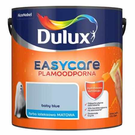 SAMCHEM BABY BLUE 2,5L DULUX EASYCARE DULUX Farby BABY BLUE 2,5L DULUX EASYCARE Wydajność: 14 m2/LCzas schnięcia: 2 HAplikac