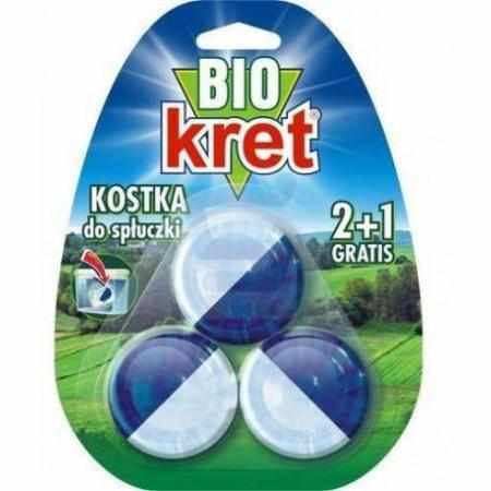 SAMCHEM Kret Bio kostka do spłuczki z aktywatorem enzymatycznym (3 x 50g) KRET Zawieszki, płyny i żele do toalet Kret Bio ko