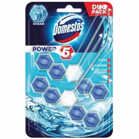 SAMCHEM Domestos Power 5 Ocean Zawieszka do WC 2szt DOMESTOS Zawieszki, płyny i żele do toalet Domestos Power 5 Ocean Zawies