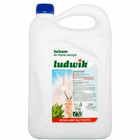 SAMCHEM LUDWIK PŁYN DO NACZYŃ 5L BALSAM ALOES Ludwik Płyny do naczyń Balsam Ludwik bezwzględny dla tłuszczu zawiera wyciąg z