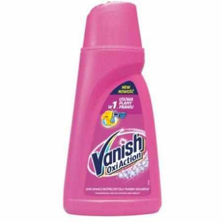 SAMCHEM Vanish Oxi Action płynny odplamiacz tkanin kolorowych Pink 1000ml VANISH Odplamiacze Vanish Oxi Action płynny odplam