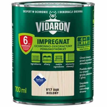 SAMCHEM VIDARON IMPREGNAT DĄB BIELONY V17 0,7L Vidaron Impregnat do drewna VIDARON IMPREGNAT DĄB BIELONY V17 0.7 L wydajnoś