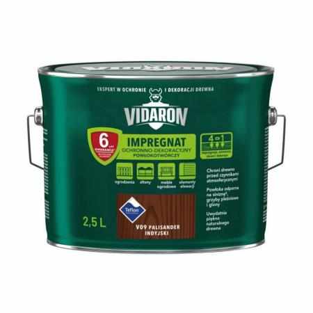 SAMCHEM VIDARON IMPREGNAT PALISANDER INDYJSKI V09 2,5L Vidaron Impregnat do drewna VIDARON IMPREGNAT PALISANDER INDYJSKI V09