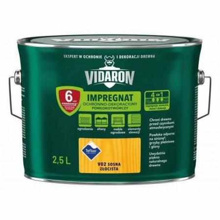 SAMCHEM VIDARON IMPR. SOSNA ZŁOCISTA. V02 2,5L Vidaron Impregnat do drewna VIDARON IMPREGNAT SOSNA ZŁOCISTA V02 2.5L wydajno
