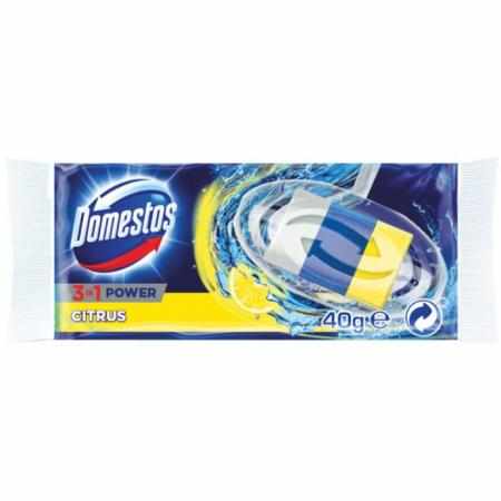 SAMCHEM Domestos Power Kostka do WC Citrus 40g DOMESTOS Zawieszki, płyny i żele do toalet Domestos Power Kostka do WC Citrus