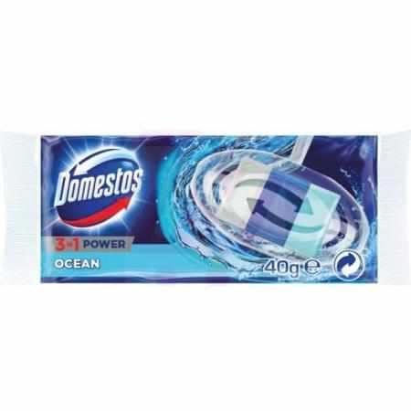 SAMCHEM Domestos Power Kostka do WC Ocean 40g DOMESTOS Zawieszki, płyny i żele do toalet Domestos Power Kostka do WC Ocean 4