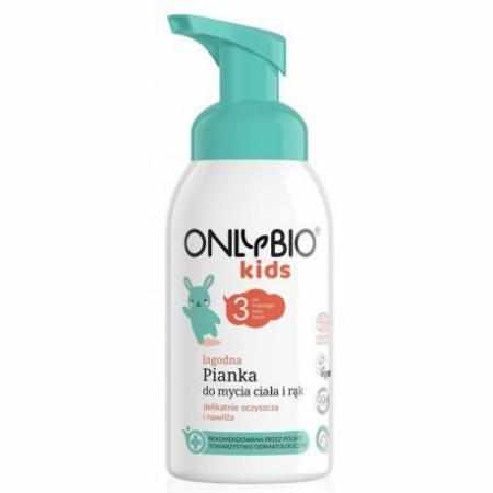 SAMCHEM Onlybio Kids łagodna pianka do mycia ciała i rąk od 3. roku życia 300ml ONLYBIO Strona główna Onlybio Kids łagodna p