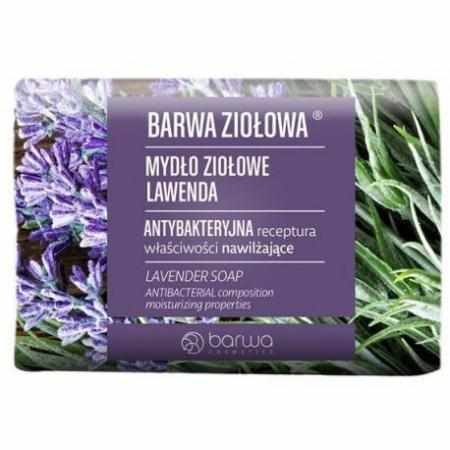 SAMCHEM Barwa Ziołowa antybakteryjne mydło w kostce Lawenda 100g BARWA Mydła toaletowe Barwa Ziołowa antybakteryjne mydło w 