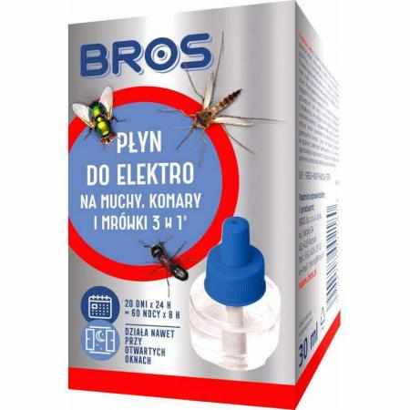 SAMCHEM Bros 30ml Płyn do urządzenia 3w1 muchy komary mrówki zapas ochrona na 60 nocy BROS Strona główna Płyn do elektrofumi