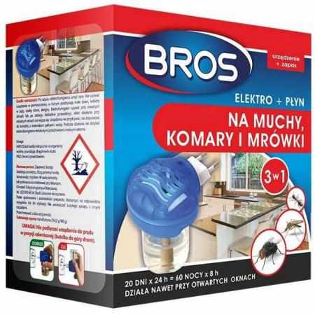 SAMCHEM Bros Elektro 3w1 odstraszacz + Płyn na muchy komary mrówki 60 nocy BROS Strona główna Elektrofumigator z płynem o sz