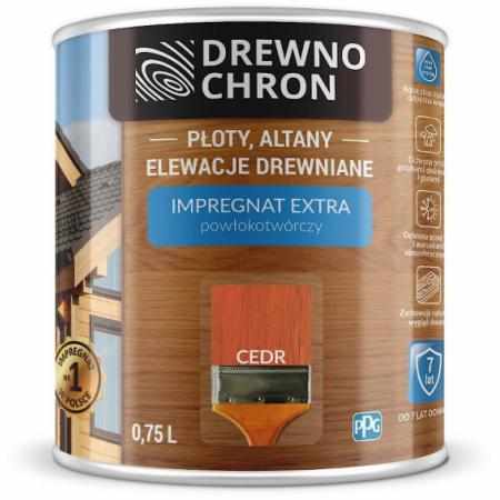 SAMCHEM DREWNOCHRON IMPREGNAT EXTRA CEDR 0,75L DREWNOCHRON Impregnat do drewna DREWNOCHRON IMPREGNAT DO DREWNA EXTRA KOLOR: 