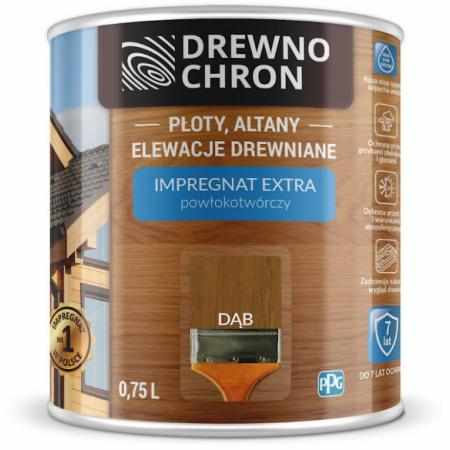 SAMCHEM DREWNOCHRON IMPREGNAT EXTRA DĄB CIEMNY 0,75L DREWNOCHRON Impregnat do drewna DREWNOCHRON IMPREGNAT DO DREWNA EXTRA K