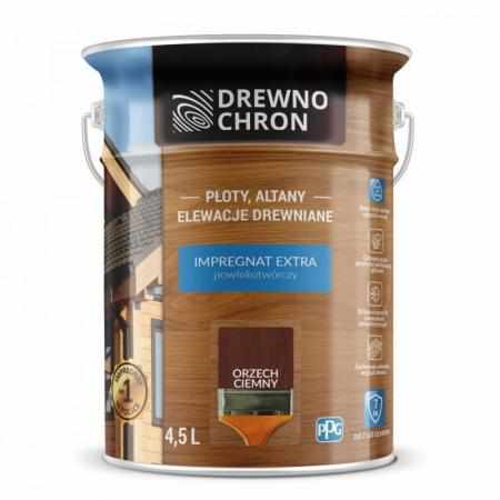 SAMCHEM DREWNOCHRON IMPREGNAT EXTRA ORZECH CIEMNY 4,5L DREWNOCHRON Impregnat do drewna DREWNOCHRON IMPREGNAT DO DREWNA EXTRA