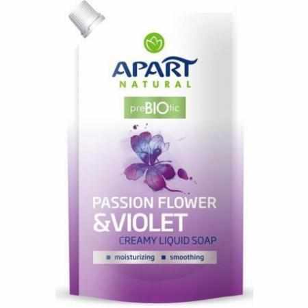 SAMCHEM Apart Natural Prebiotic Refill kremowe mydło w płynie Passion Flower & Violet 400ml APART Mydła toaletowe Apart Natu SAMCHEM Apart Natural Prebiotic Refill kremowe mydło w płynie Passion Flower & Violet 400ml APART Mydła toaletowe Apart Natu
