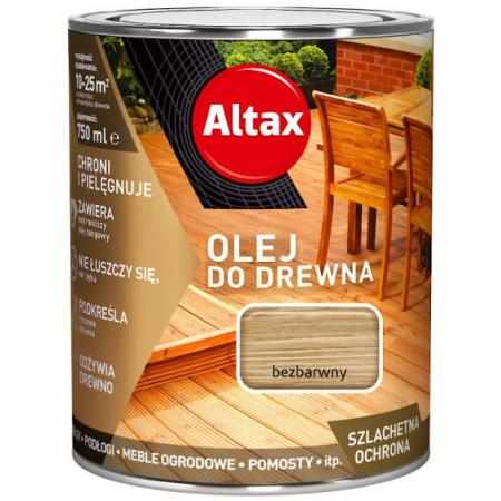 SAMCHEM ALTAX OLEJ DO DREWNA 750ML BEZBARWNY Altax Strona główna ALTAX OLEJ DO DREWNA 750ML BEZBARWNY Altax olej do drewna n