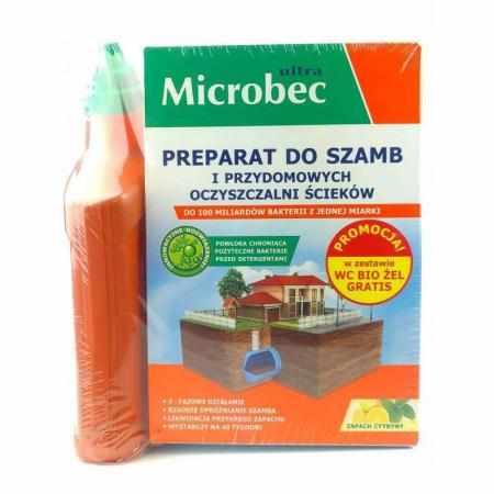 SAMCHEM Microbec 1kg Preparat do oczyszczalni i szamb + żel bio do WC gratis skuteczny zapach cytrynowy BRAKI Microbec 1kg 