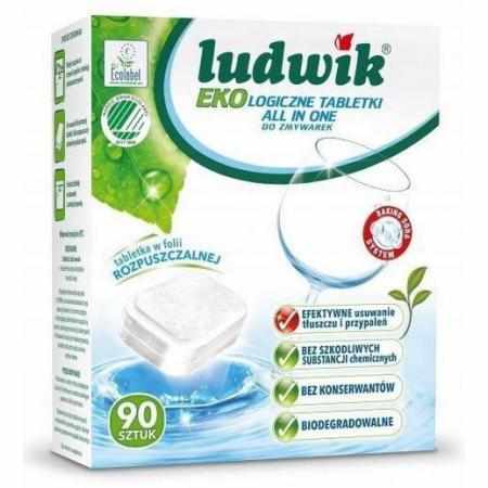SAMCHEM LUDWIK ekologiczne tabletki do zmywarki EKO 90szt Ludwik Tabletki do zmywarki \nprzyjazne dla środowiska:\nnie zawie