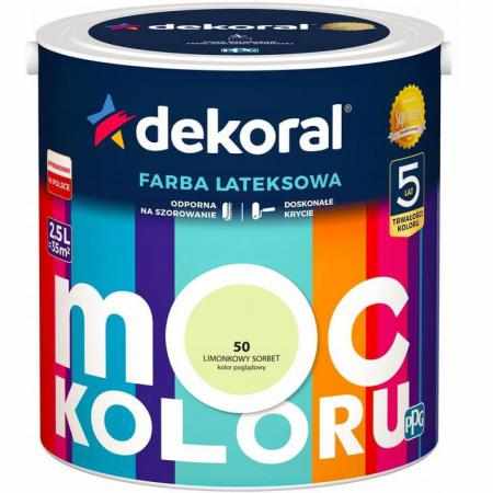 SAMCHEM MOC KOLORU AKRYLIT W LIMONKOWY SORBET 2,5L DEKORAL DEKORAL Farby 