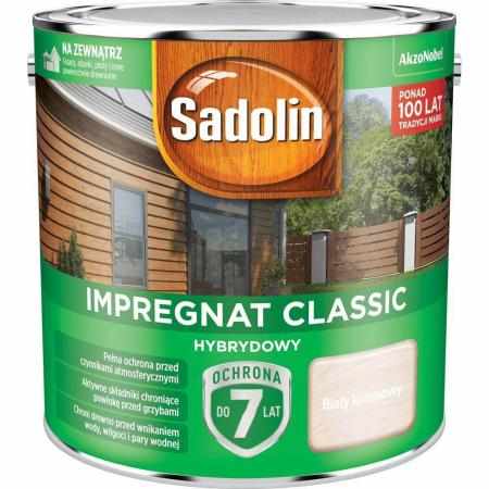 SAMCHEM SADOLIN IMPREGNAT HYBRYDOWY BIAŁY KREMOWY 2,5L Sadolin Impregnat do drewna SADOLIN - impregnat hybrydowy - BIAŁY KRE
