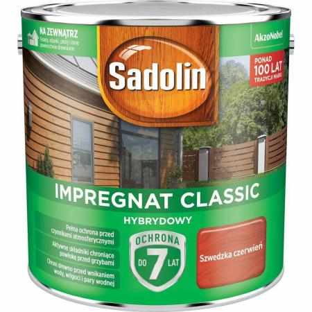 SAMCHEM Sadolin Classic Hybrydowy Szwedzkaka Czerwień 2,5L Sadolin Impregnat do drewna SADOLIN - impregnat hybrydowy - SZWED