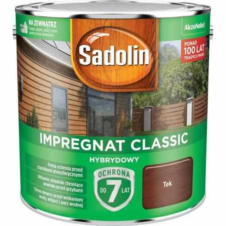 SAMCHEM Sadolin Classic Hybrydowy Tek 2,5L Sadolin Impregnat do drewna SADOLIN - impregnat hybrydowy - TIK - wiadro - 2,5L\n SAMCHEM Sadolin Classic Hybrydowy Tek 2,5L Sadolin Impregnat do drewna SADOLIN - impregnat hybrydowy - TIK - wiadro - 2,5L\n