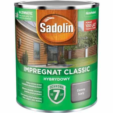 SAMCHEM SADOLIN IMPREGNAT HYBRYDOWY CIEMNY SZARY 0,75L Sadolin Impregnat do drewna SADOLIN - impregnat hybrydowy - CIEMNY SZ