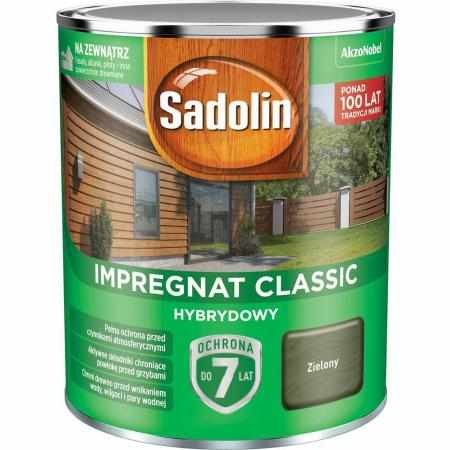 SAMCHEM SADOLIN IMPREGNAT HYBRYDOWY ZIELONY 0,75L Sadolin Impregnat do drewna SADOLIN - impregnat hybrydowy - ZIELONY - pusz