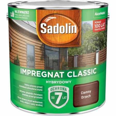SAMCHEM SADOLIN IMPREGNAT HYBRYDOWY CIEMNY ORZECH 2,5L Sadolin Impregnat do drewna SADOLIN - impregnat hybrydowy - CIEMNY OR