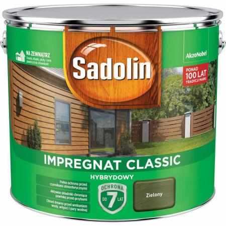 SAMCHEM SADOLIN IMPREGNAT HYBRYDOWY ZIELONY 9L Sadolin Impregnat do drewna SADOLIN - impregnat hybrydowy - ZIELONY - wiadro 
