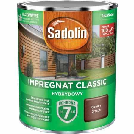 SAMCHEM SADOLIN IMPREGNAT HYBRYDOWY CIEMNY ORZECH 0,75L Sadolin Impregnat do drewna SADOLIN - impregnat hybrydowy - CIEMNY O