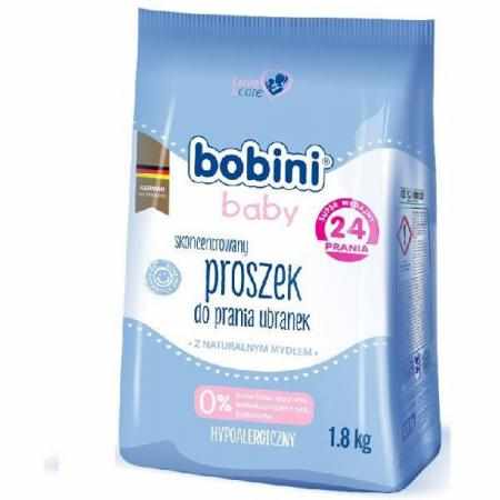 SAMCHEM Bobini Baby proszek do prania białego 1,8kg dla dzieci BOBINI Proszki do prania Hypoalergiczny proszek do prania pie