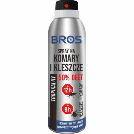 SAMCHEM BROS SPRAY NA KOMARY I KLESZCZE 50% DEET 180 ml BROS Strona główna Innowacyjny aerozol bardzo skutecznie odstrasza k