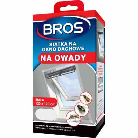 SAMCHEM Moskitiera na okno dachowe 120x170 cm Biała Bros BROS Strona główna Siatka zabezpieczająca okna dachowe przed owadam