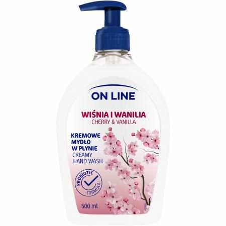 SAMCHEM Mydło kremowe Wanilia&Wiśnia 500 ml Mydła toaletowe Mydło w płynie ON LINE Wiśnia i Wanilia to kremowa formuła wzbo SAMCHEM Mydło kremowe Wanilia&Wiśnia 500 ml Mydła toaletowe Mydło w płynie ON LINE Wiśnia i Wanilia to kremowa formuła wzbo