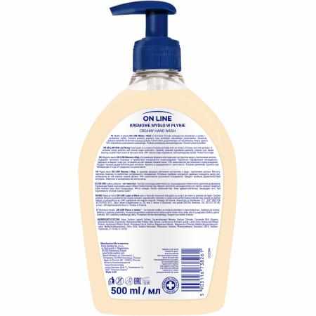 SAMCHEM On Line Mleko Miód mydło w płynie 500 ml On Line Mydła toaletowe Mydło w płynie ON LINE Mleko i Miód to kremowa for