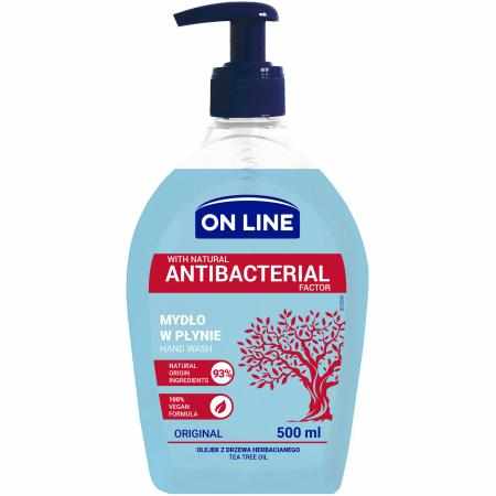 SAMCHEM Mydło z czynnikiem antybakteryjnym ORIGINAL 500 ml On Line Mydła toaletowe ON LINE ORIGINAL specjalistyczna formuła 
