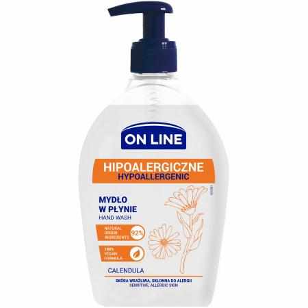 SAMCHEM Mydło Hipoalergiczne CALENDULA 500 ml On Line Mydła toaletowe Specjalistyczna formuła myjąca ON LINE CALENDULA oprac