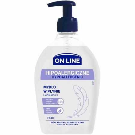 SAMCHEM Mydło Hipoalergiczne PURE 500 ml On Line Mydła toaletowe Specjalistyczna formuła myjąca ON LINE PURE opracowana dla SAMCHEM Mydło Hipoalergiczne PURE 500 ml On Line Mydła toaletowe Specjalistyczna formuła myjąca ON LINE PURE opracowana dla