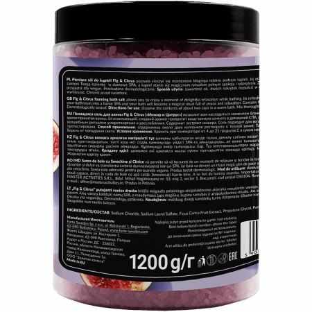 SAMCHEM PIENIĄCA SÓL DO KĄPIELI Fig & Citrus 1200 g On Line Strona główna Pieniąca sól do kąpieli Fig&amp;Citrus pozwala się