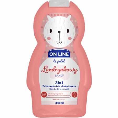 SAMCHEM Żel do mycia ciała, włosów i twarzy 3w1 landrynkowy 350 ml On Line Strona główna Nawilżający żel 3w1 o zapachu słodk