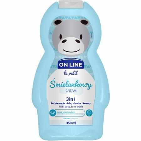 SAMCHEM Żel do mycia ciała, włosów i twarzy 3w1 śmietankowy 350 ml On Line Strona główna Nawilżający żel 3w1 o zapachu lodów