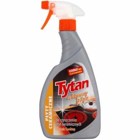 SAMCHEM Tytan aktywny płyn do płyt ceramicznych i indukcyjnych 500g TYTAN W kuchni Tytan skuteczny płyn do czyszczenia płyt 